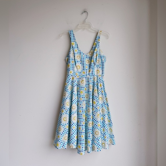 HELL BUNNY Sunshine 50's Rockabilly Pinup Swing Vintage Day Dress Medium - Picture 7 of 8